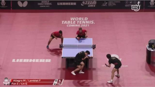 樊振东林高远3-0横扫比利时组合，德国公开赛男双强势晋级