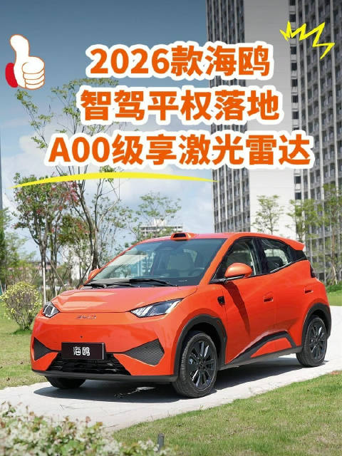 智驾平权落地，2026款海鸥让A00级首享激光雷达