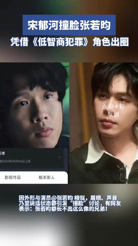 宋郁河和张若昀有多像
