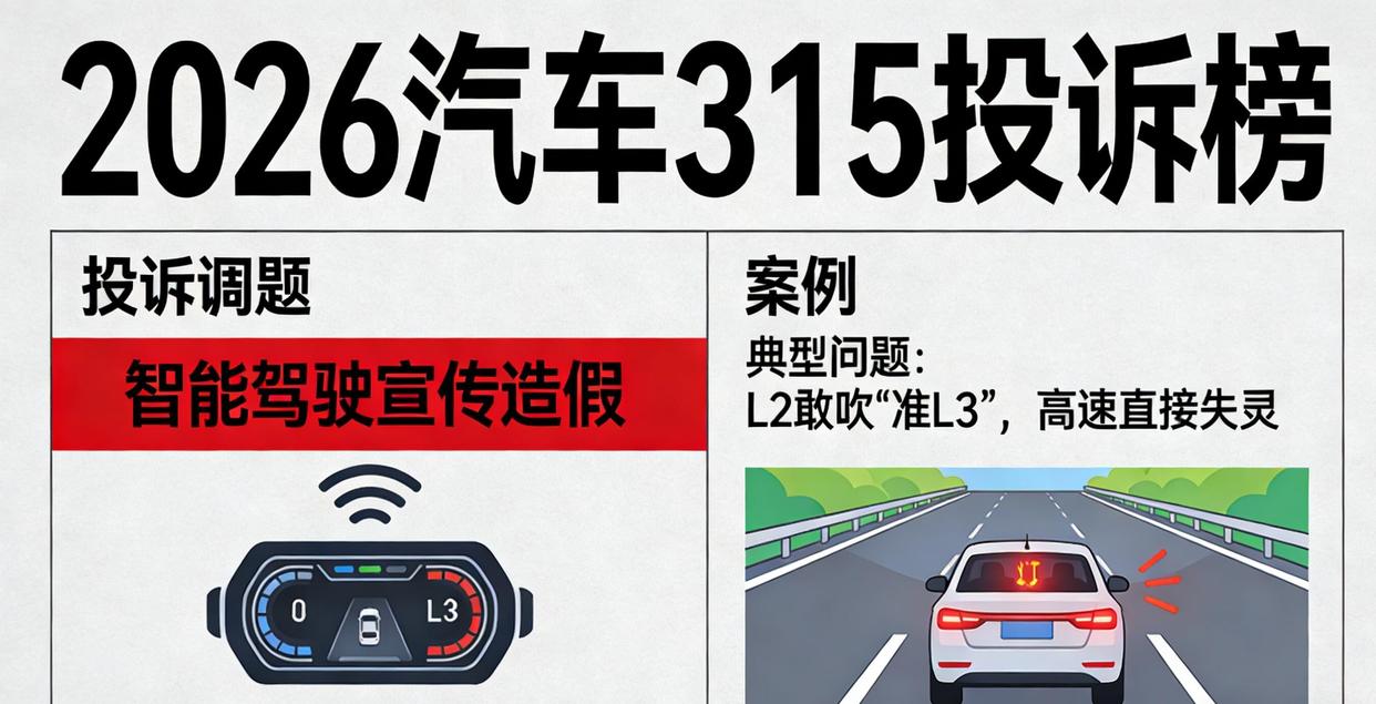2026年买车避坑指南:续航虚标、智驾失灵,这5类车投诉最多