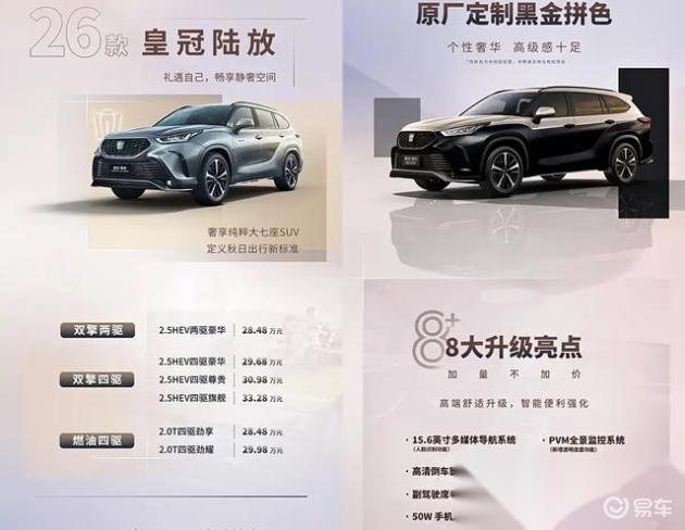 2026皇冠陆放上市,起售价28.48万