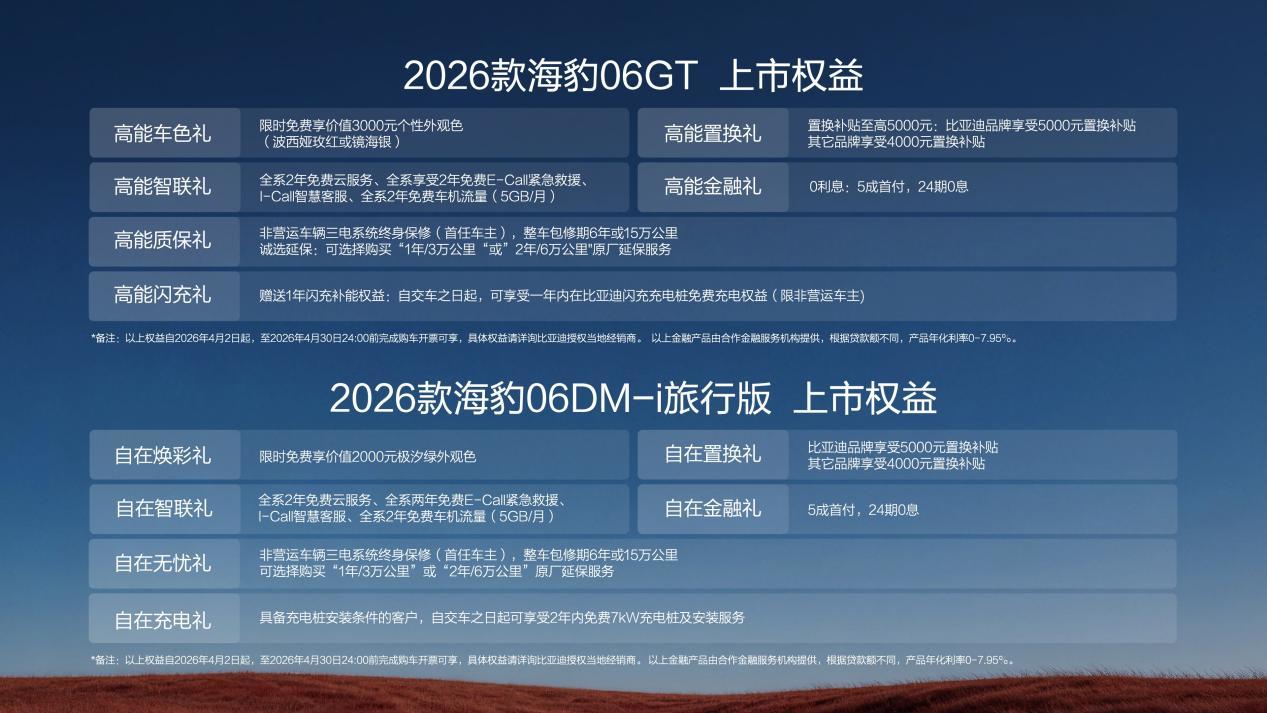 2026款海豹06DM-i震撼上市，11.19万元起售
