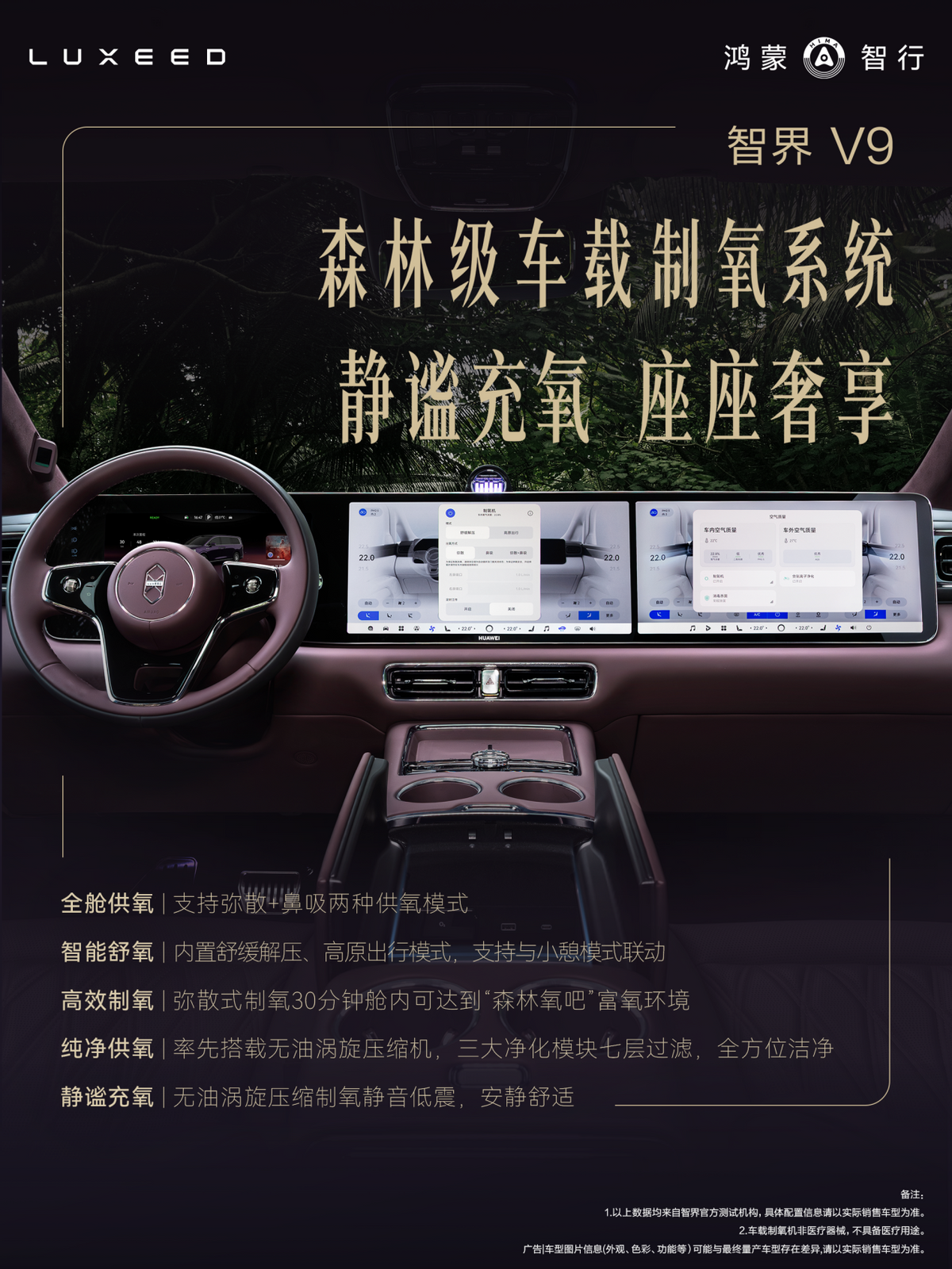 智界V9车载制氧机黑科技,从制氧到“智氧”覆盖全场景健康需求
