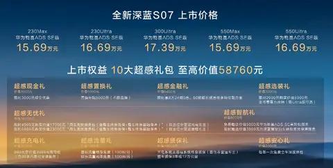 售15.69万起，内外配置升级，标配乾昆ADS SE 全新深蓝S07上市