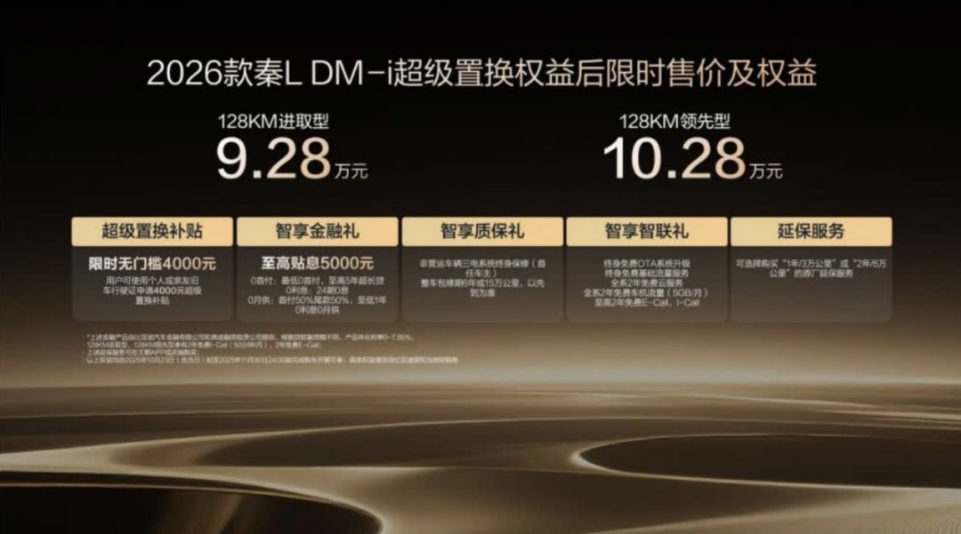 油耗低至2.79L，2026款秦L DM-i再次进化！ | BitAuto
