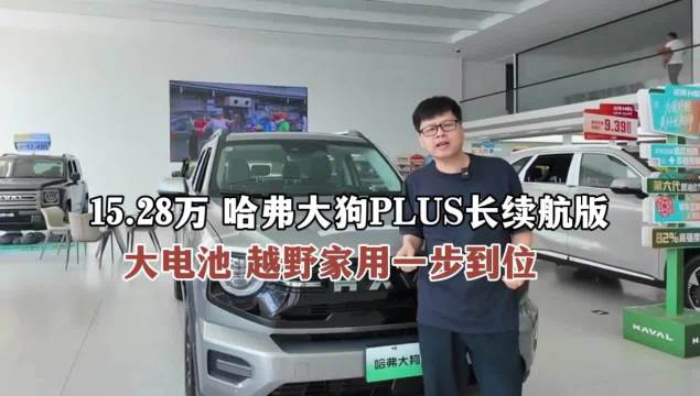 15.28万 哈弗大狗PLUS长续航版，大电池 越野家用一步到位