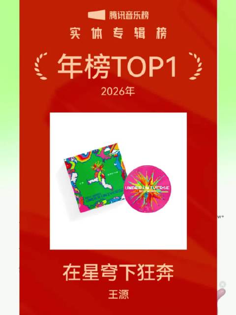 王源《在星穹下狂奔》登顶腾讯音乐实体专辑年榜