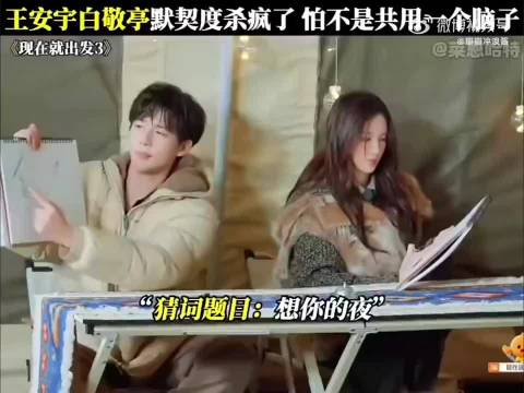 王安宇白敬亭默契度杀疯了，怕不是共用一个脑子