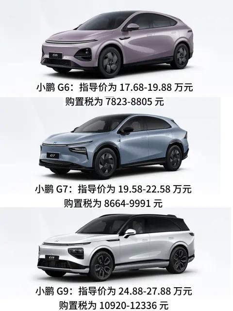 一文看全2026年小鹏全系车型预计购置税
