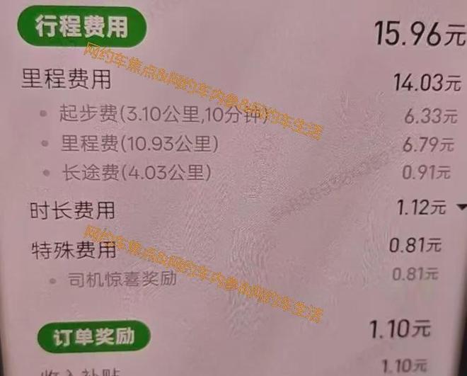 付费跑车！买了免佣卡，14.93公里的订单，到手16.56元！