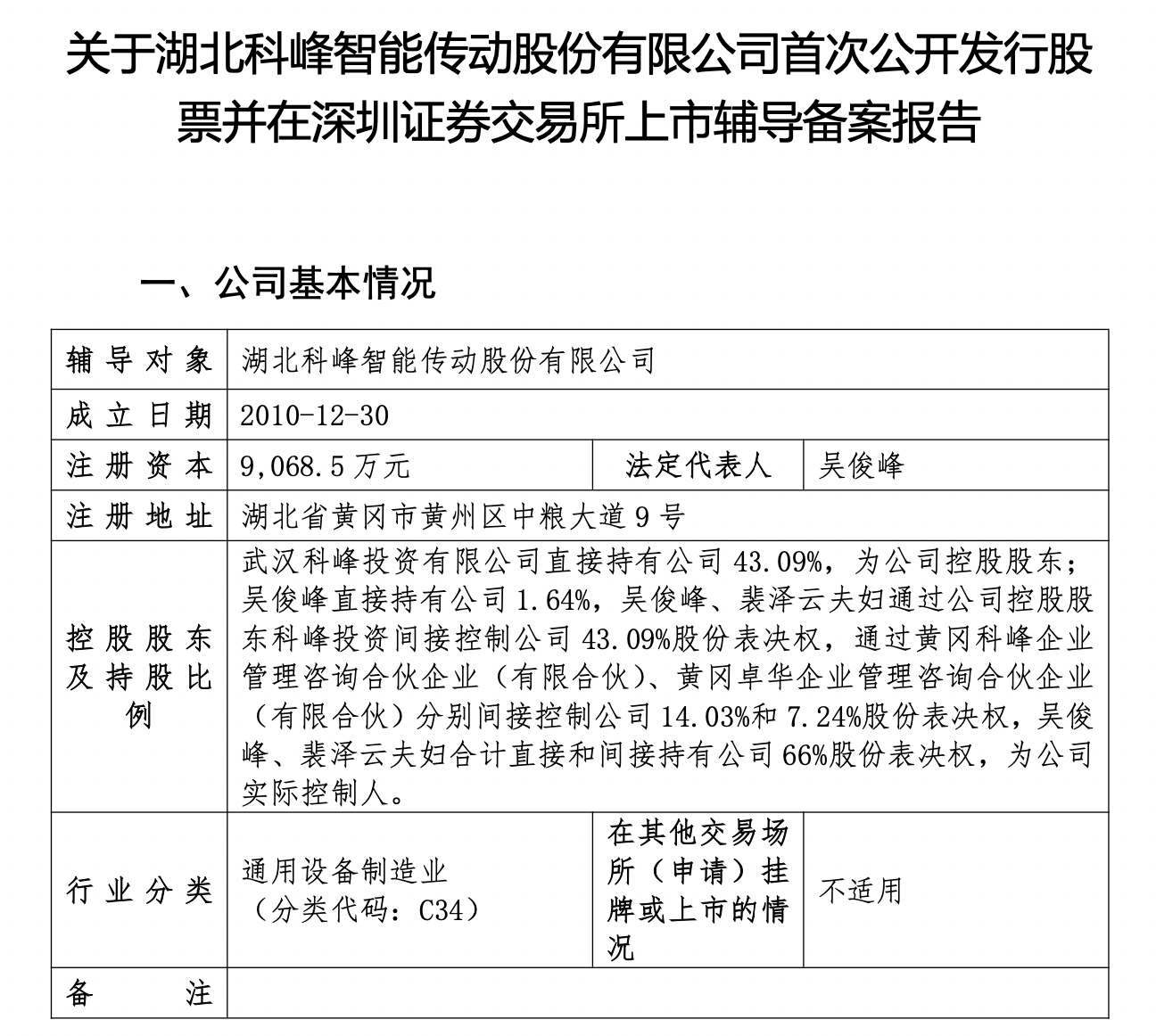 折戟沪主板两年后，科峰智能更换券商重启IPO、客户涵盖海康威视
