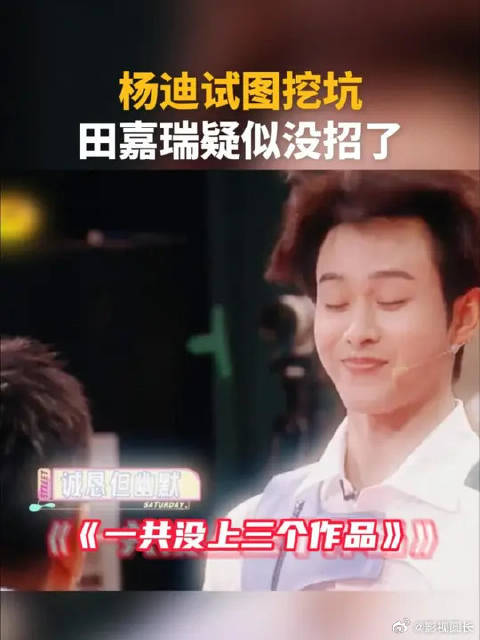 挖坑未遂现场，田嘉瑞我一共没上三个作品