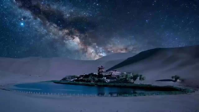 延时摄影看敦煌大漠星河太惊艳