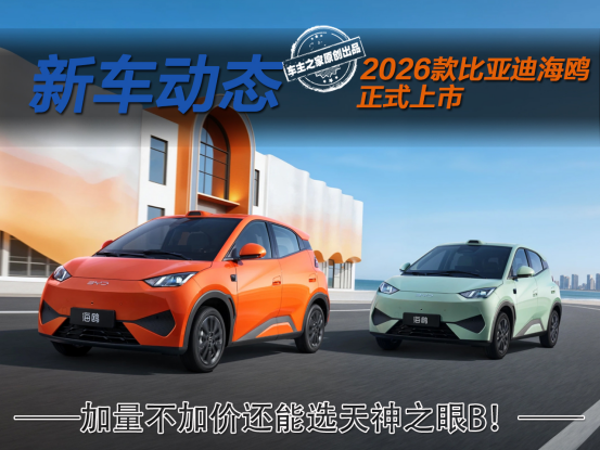 2026款比亚迪海鸥上市 加量不加价还能选天神之眼B!|之眼|内饰|天神|成都车展|比亚迪海鸥