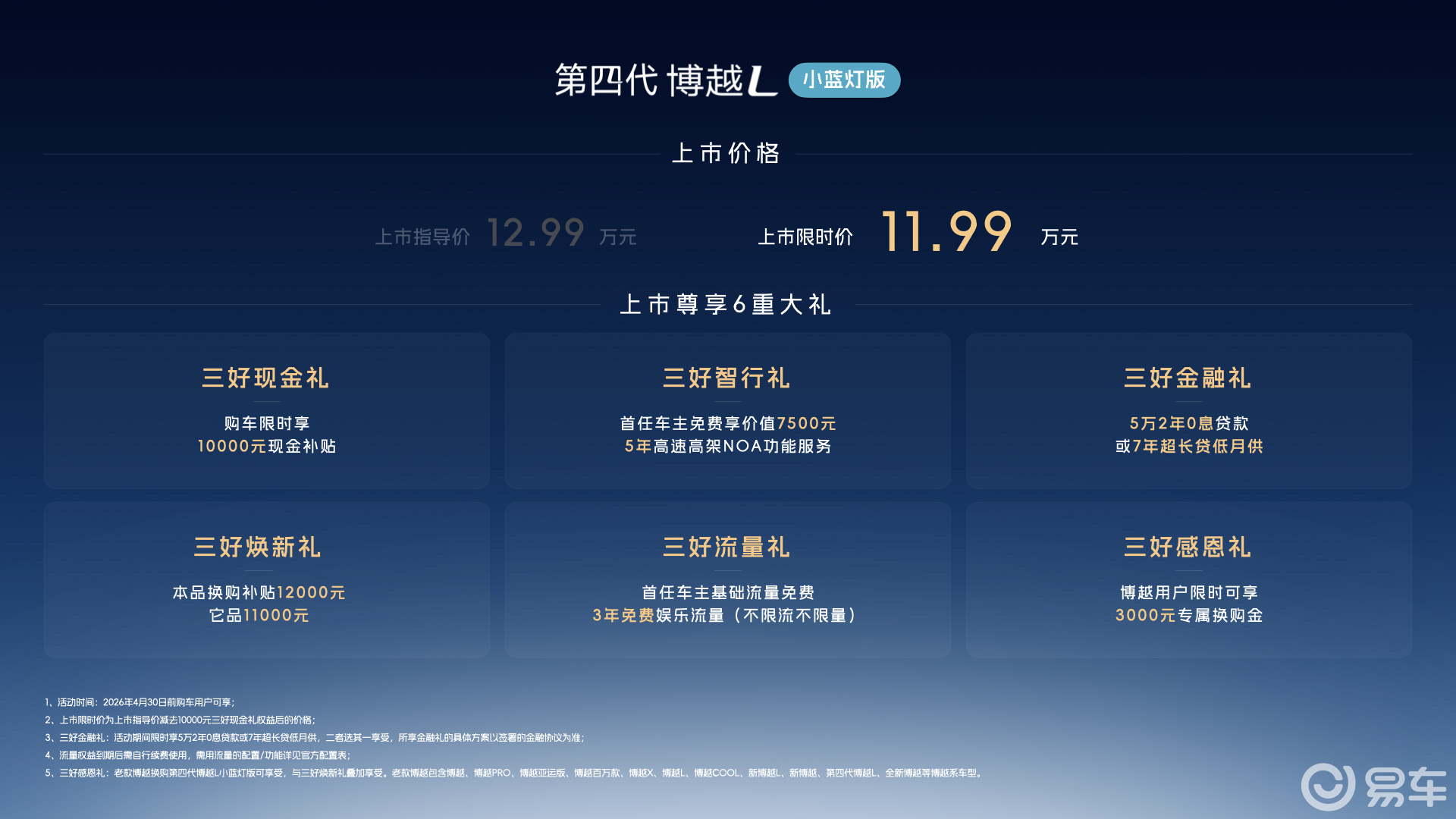 11.99万配高阶智驾!第四代博越L小蓝灯版上市