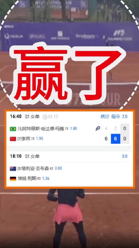 张帅直落两盘胜玛雅，晋级斯特拉斯堡站资格赛决胜轮