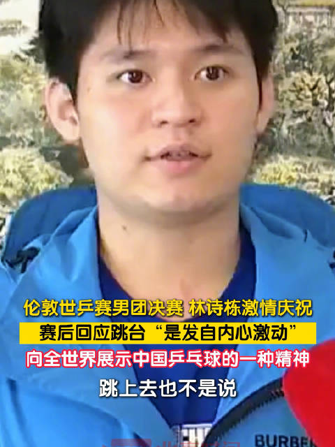 林诗栋回应跳台是发自内心激动