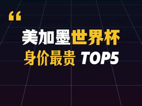 美加墨世界杯身价最贵top5