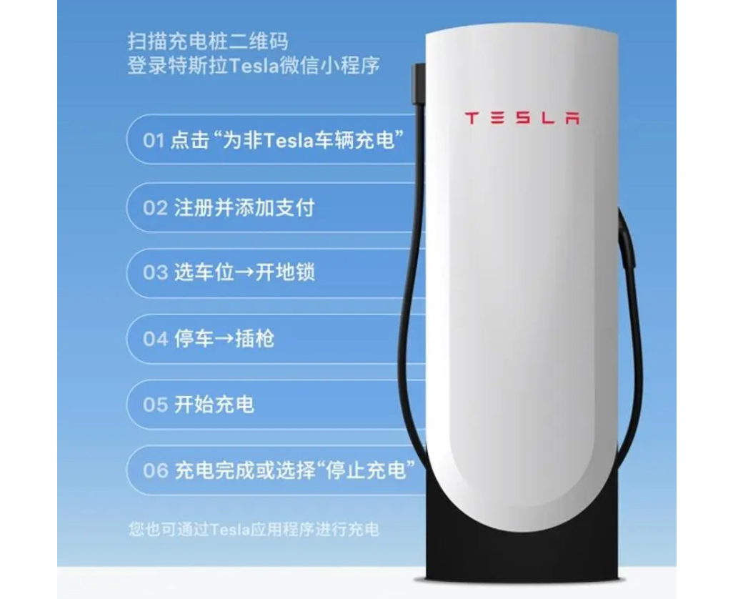 特斯拉升级非特斯拉车主充电权益,开放超1000座超级充电站