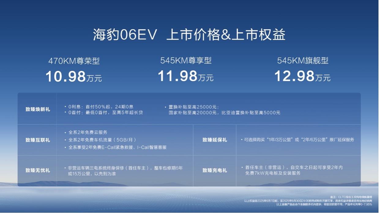 起售价10.98万元,比亚迪全新家用轿跑海豹06EV上市