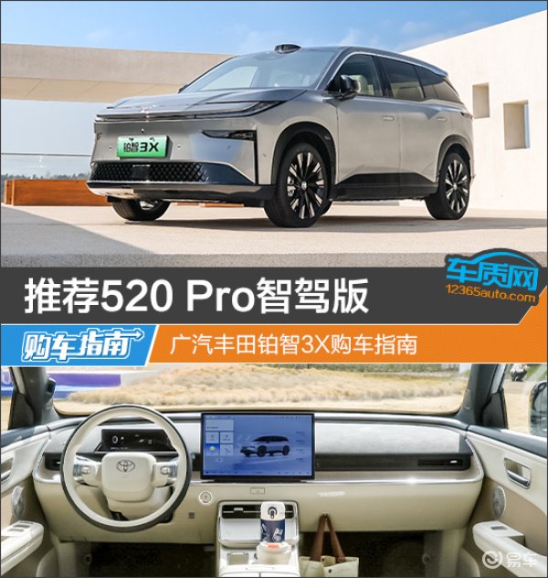 推荐520 Pro智驾版 广汽丰田铂智3X购车指南