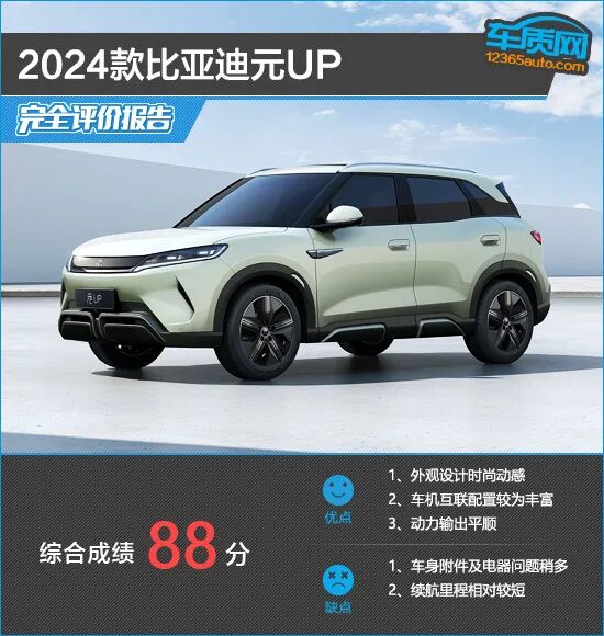 2024款比亚迪元UP完全评价报告