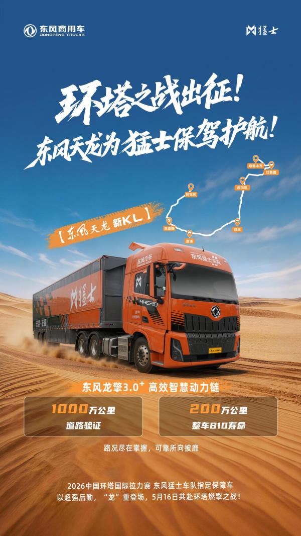 2026环塔出征!东风天龙新KL硬核护航东风猛士车队!