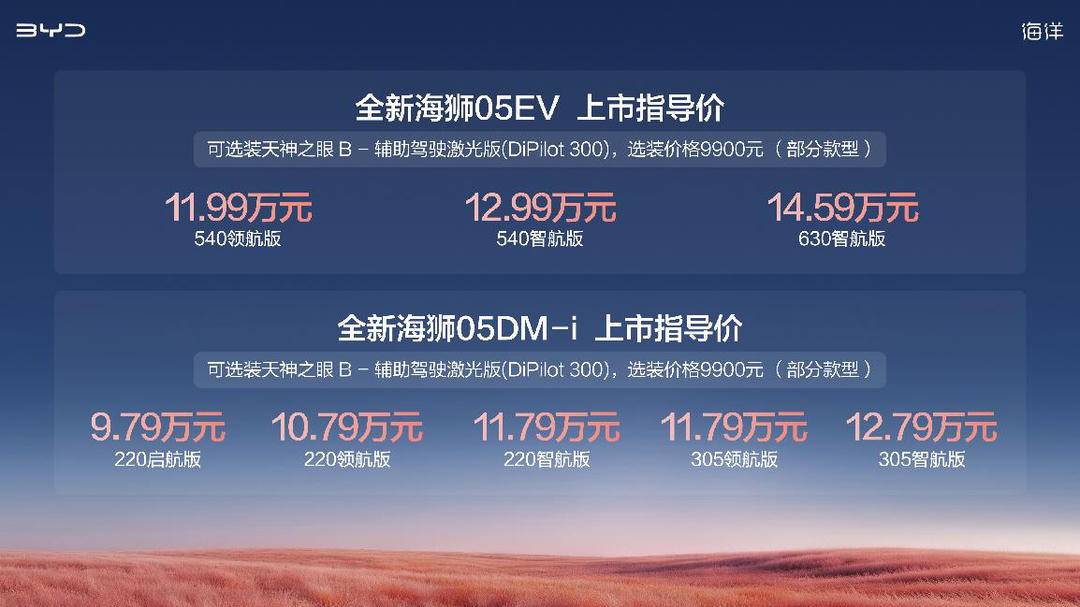 通勤一周不加油，长途2105km无焦虑！全新海狮05 双车齐发售价9.79万元起