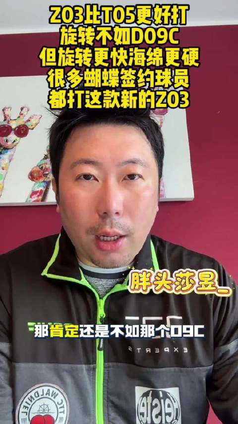 雷洋评Z03乒乓球拍性能，称其弧线优于T05