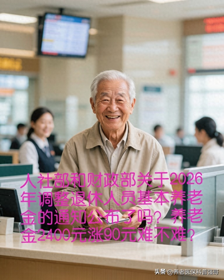 人社部和财政部关于2026年调整退休人员基本养老金的通知公布了吗