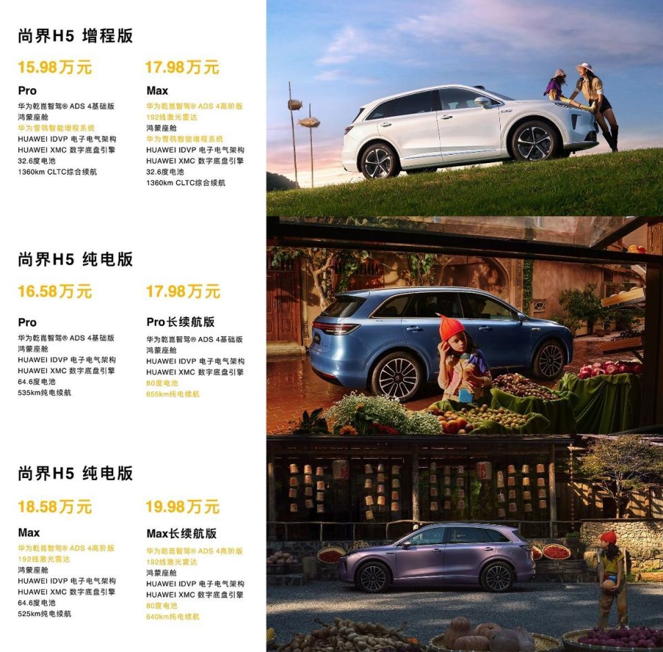 余承东称尚界H5远超同级,15.98万起打造15万级超值神车