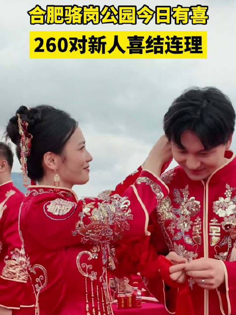 骆岗公园今日有喜！260对新人喜结连理