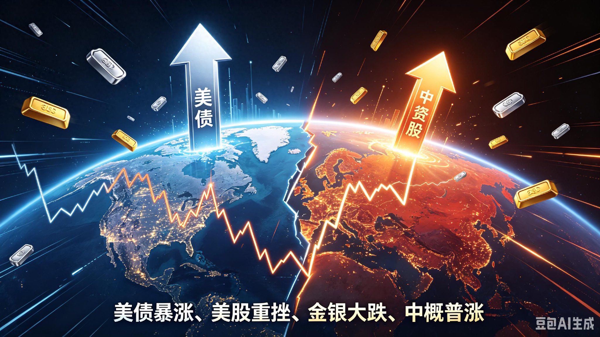 凌晨全球市场大变盘！美债猛涨美股杀跌，金银深度回调