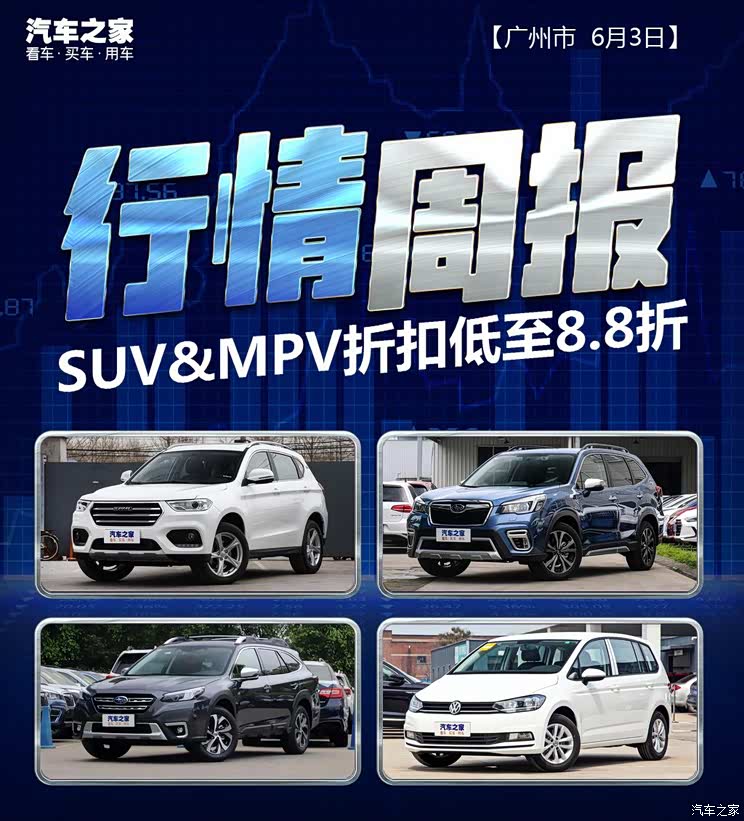 广州市行情周报SUV&MPV折扣低至8.8折