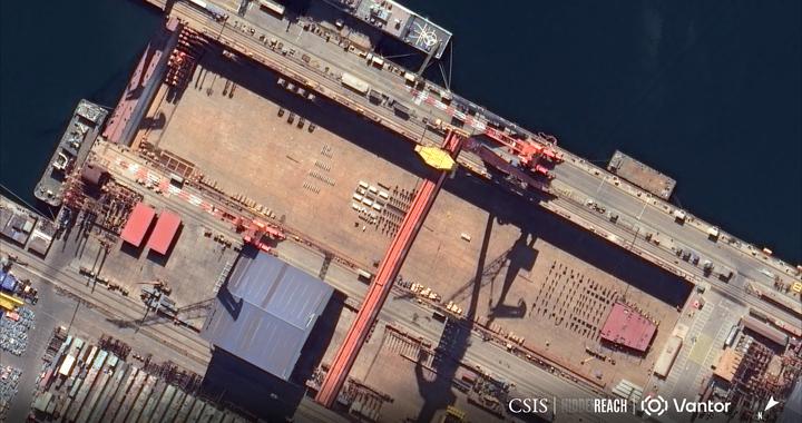美国智库CSIS看卫星照片猜测“中国新航母可能比福特级还大”