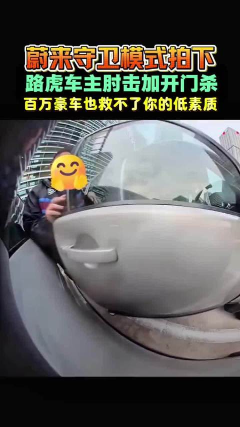 路虎车主野蛮开门肘击他人，蔚来守卫模式记录全程