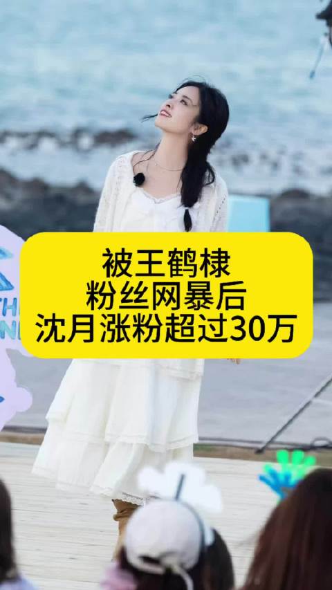 被王鹤棣粉丝网暴后，沈月涨粉超过30万