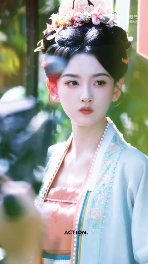 宋祖儿路透 脸也太小了~这个妆造头套美极了