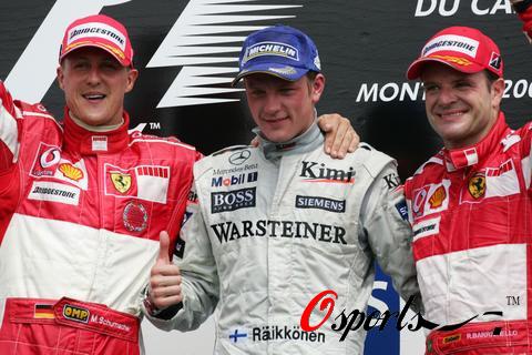 F1加拿大站莱科宁折桂 舒马赫开局不利终夺第二