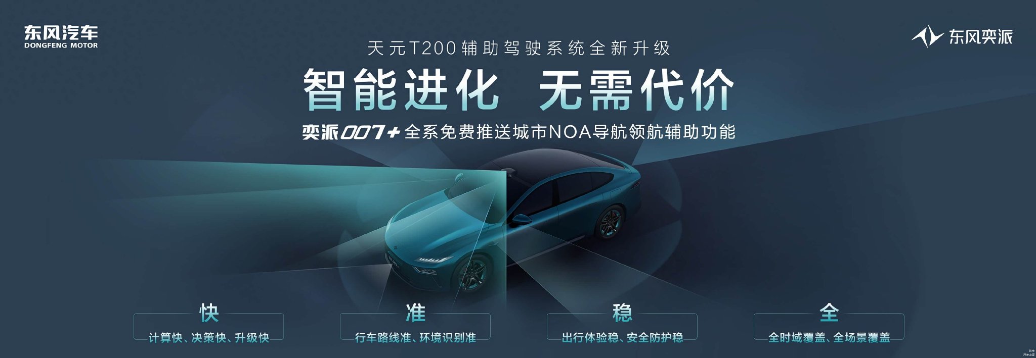 不玩套路!东风奕派007+城市NOA免费升级,真正让利用户