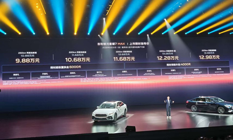 限时9.88万起!吉利银河星耀7 MAX全系四驱豪华拉满_新闻