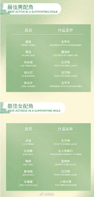 赵丽颖《小城大事》未获白玉兰最佳女主角提名