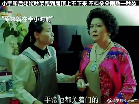 小宇给后姥姥吵架跑到屋顶不下来，朵朵的几句话后秒怂