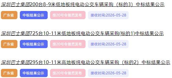 10.7亿元！1220辆公交车大单落定，最终中标方都有谁？