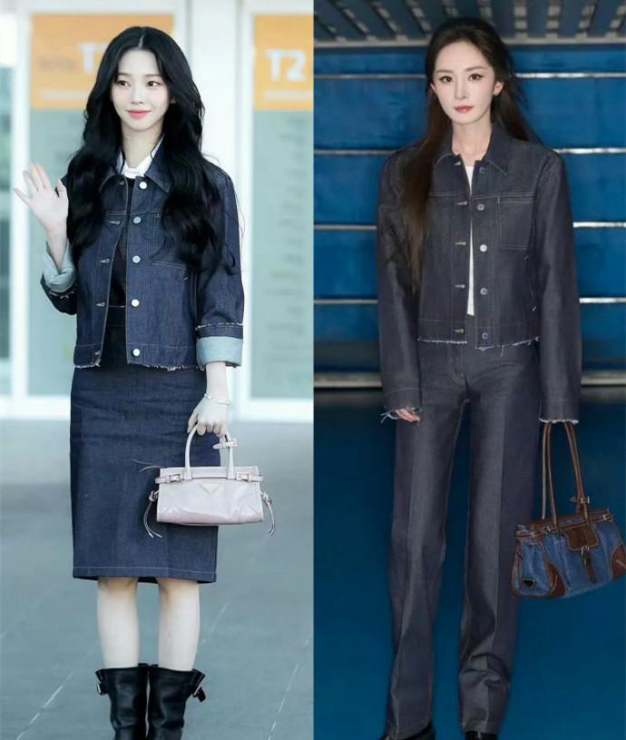 米兰时装周:杨幂柳智敏“撞衫”,成熟御姐与甜酷少女的审美博弈