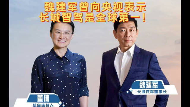 魏建军曾向央视表示长城智驾是全球第一！