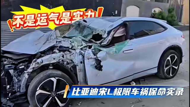 视频：不是运气是实力！比亚迪宋L极限车祸保命实录