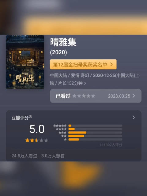 郭敬明执导《晴雅集》12月25日上映，赵又廷邓伦主演