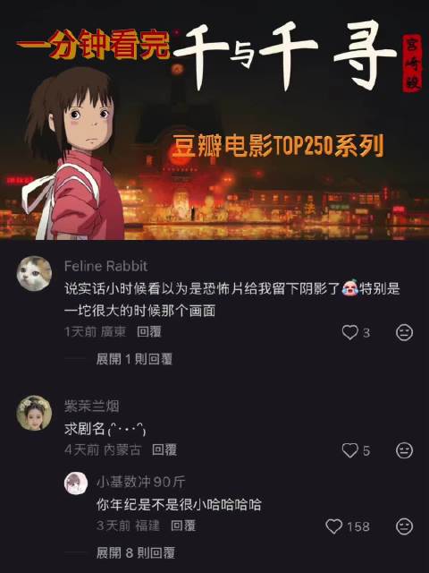 小时候一定看过的高分神剧 千与千寻｜ 宫崎骏