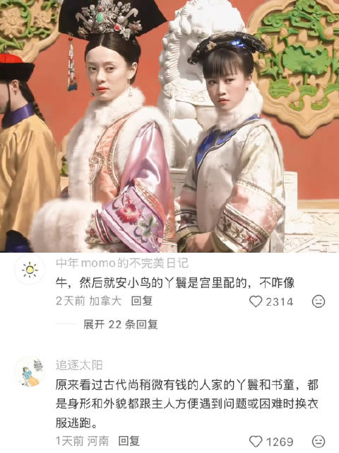 每一个丫鬟仿佛是娘娘们的另一面｜甄嬛传
